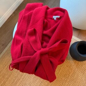 Neiman Marcus Vibrant Red Cashmere robe